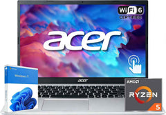 Aspire 3 2026 Touchscreen Laptop | AMD Ryzen 5 7520U CPU(beat Intel i7-1165G7) | 15.6" FHD Display | 16GB DDR5 RAM | 256GB SSD | Wi-Fi 6 | Windows 11 | Business, Study & Productivity