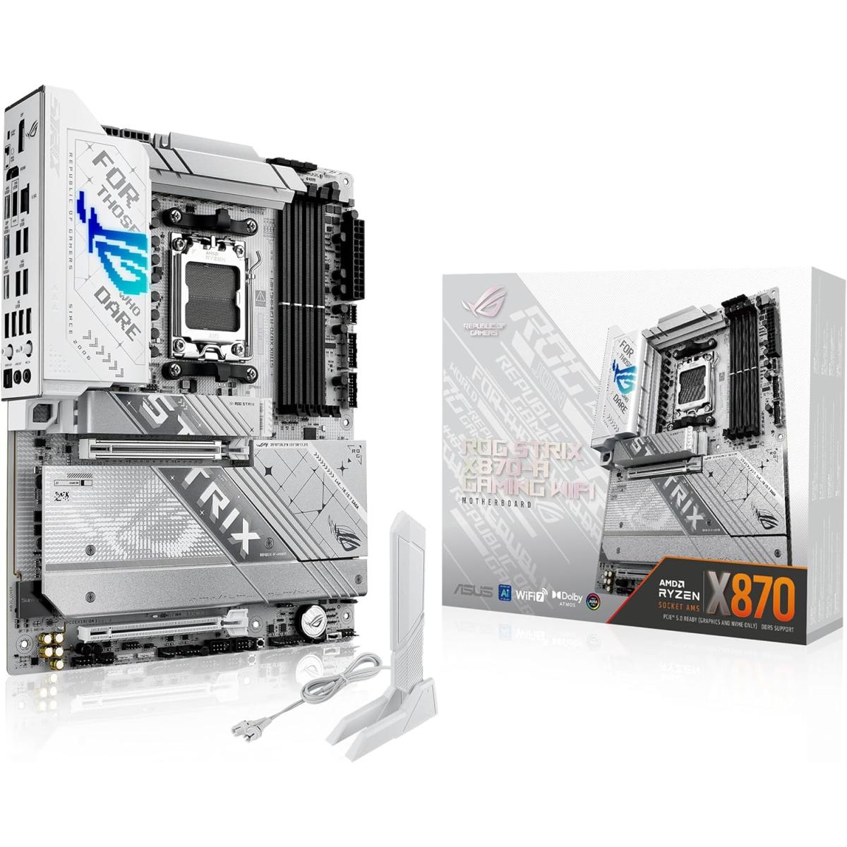 ASUS ROG STRIX X870 - A GAMING WIFI (Wi - Fi 7) AMD RYZEN 7000 8000 9000 Series AM5/DDR5/PCIe 5.0/4xM.2 - ATX Gaming MotherBoard