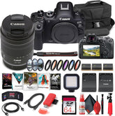 Canon EOS R6 Mark II Mirrorless Camera with 24-105mm f/4-7.1 Lens (5666C018) + 64GB Card + Case + Corel Photo Software + 2 x LPE6 Battery + External Charger + LED Light + More (INTL. Model)