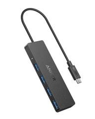 Golden Connector Anker USB - C Data Hub(4 - in - 1, 5Gbps) Black, miscellaneous