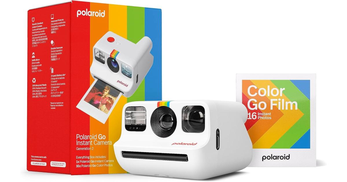 Polaroid Go Generation 2, Instant Camera Starter Set with Double Pack Color Film, With 1 Year Warranty (POL 6282)