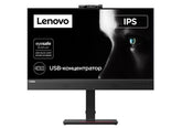 Lenovo ThinkVision T27hv-30 27" IPS 2K 75Hz E-Meeting Monitor Built In 5MP IR+RGB Webcam & Speakers & Mic 16.7 / HDMI 2.1, DP, USB C & USB Hub Adjustable Stand