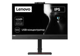 Lenovo ThinkVision T27hv-30 27" IPS 2K 75Hz E-Meeting Monitor Built In 5MP IR+RGB Webcam & Speakers & Mic 16.7 / HDMI 2.1, DP, USB C & USB Hub Adjustable Stand