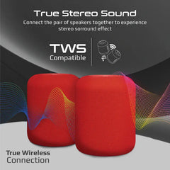 Promate Boom-10. Red, Wireless Speaker