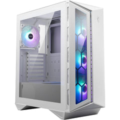 Msi Mpg Gungnir 110r Premium Mid Tower Gaming Pc Case 4 X Argb 120mm Fans Liquid Cooling Support Up To 360mm Radiator White