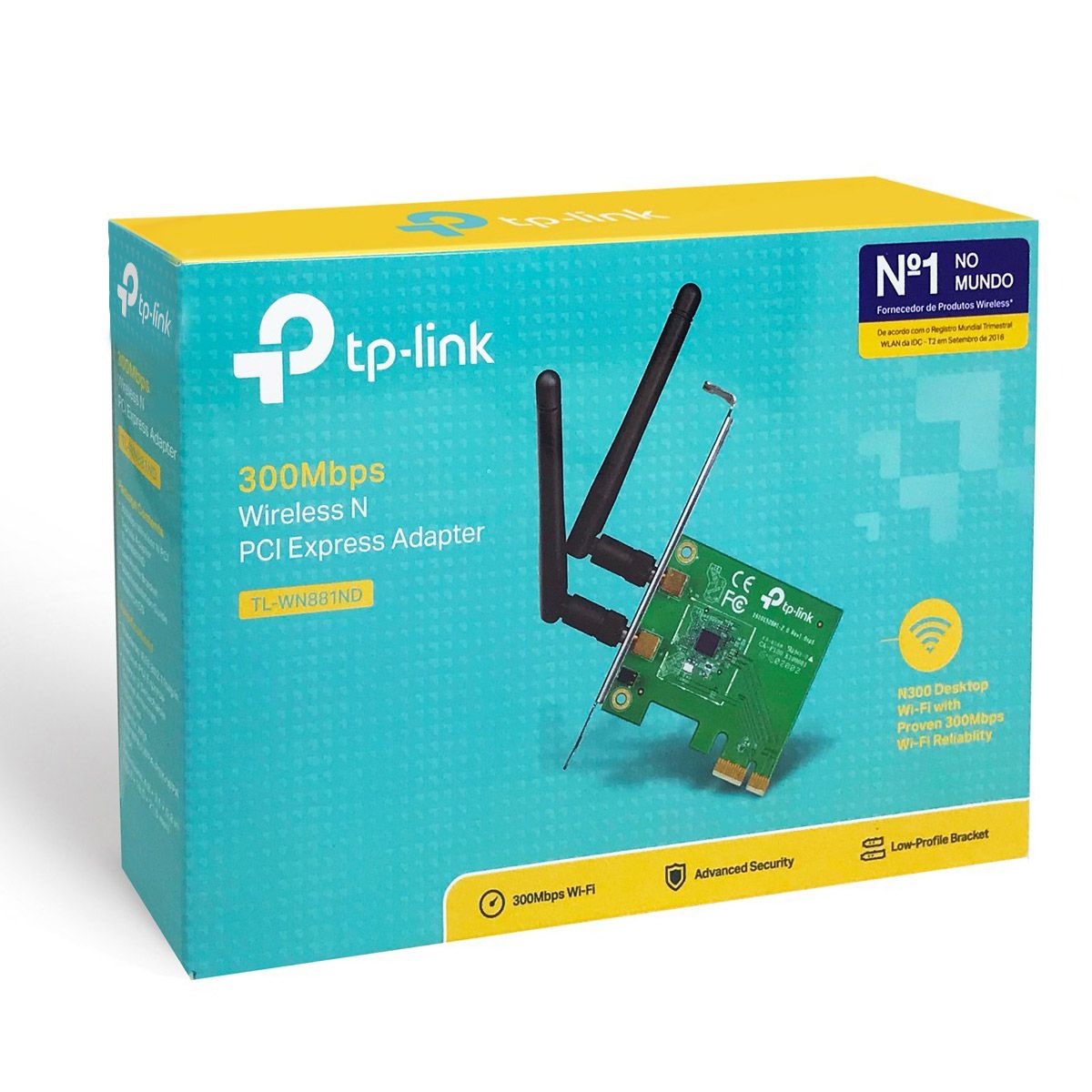 TP-Link TL-WN881ND 300 Mbps Wireless N PCIe WiFi Adapter for PC, PCIe WiFi Card for Desktop, Low-Profile Bracket Included, Supports Windows 10-8.1-8-7-XP (32-64 bit) - Linux 2.6.24-4.1 | TL-WN881ND | TP-Link TL-WN881ND 300 Mbps Wireless N PCIe WiFi Adapter for PC, PCIe WiFi Card for Desktop, Low-Profile Bracket Included, Supports Windows 10-8.1-8-7-XP (32-64 bit) - Linux 2.6.24-4.1 | TL-WN881ND |