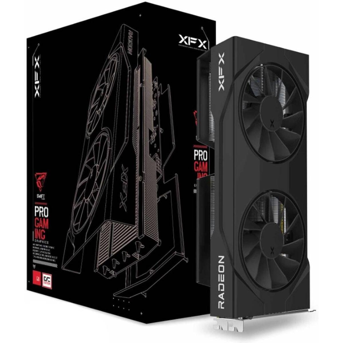 Xfx Swift Amd Radeon Rx 9060 Xt Oc Gaming Edition 8gb Gddr6 128 Bit Memory, 3320 Mhz Boost Speeds, 2048 Stream Processors, 20 Gbps Memory Clock, Black - CompuMe Xfx Swift Amd Radeon Rx 9060 Xt Oc Gaming Edition 8gb Gddr6 128 Bit Memory, 3320 Mhz Boost Speeds, 2048 Stream Processors, 20 Gbps Memory Clock, Black - CompuMe