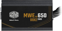 Cooler Master Mwe Bronze 650 V3 650w 80 Plus Bronze Atx 3.1 Power Supply