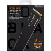 WD BLACK SN850X 8TB NVMe Gen4 PCIe M.2 2280 SSD Internal Solid State Drive up to 7,200MB/s