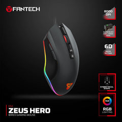 FANTECH X5A ZEUS HERO RGB GAMING MOUSE - BLACK