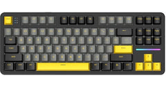 ATTACK SHARK X87 Wireless Mechanical Keyboard,75% TKL Custom Hot Swappable,Gasket Mount Gaming Keyboard,PBT Keycaps,Pre-lubed Strawberry Switches,2.4GHz/USB-C/BT RGB Backlit Keyboard(Star Black)