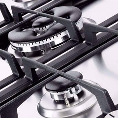 Elba Built-In Hob, Full Safety, 90Cm, Cast Iron, 5Burners, Ignition Inox - ELIO 95-545
