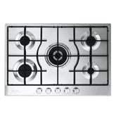 Elba Built-In Hob, Full Safety, 90Cm, Cast Iron, 5Burners, Ignition Inox - ELIO 95-545
