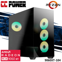 Cc Power 9060xt 104 Gaming Pc 5gen Amd Ryzen 7 8 Cores W/ Amd Radeon Rx 9060 Xt 8gb Ddr6 & Advanced Air Cooler