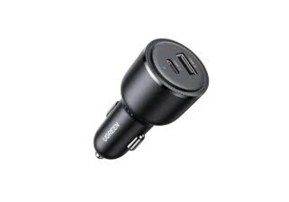 UGREEN 63W Fast Car Charger USB-C PD 45W + USB-A QC 3.0 18W for Laptops/Phones (CD239)