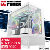 CC Power 9070-105 Gaming PC NEW 14Gen Intel I5 K-Series 14-Cores w/ AMD Radeon 9070 16GB DDR6 & Advanced Air Cooler