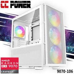 Cc Power 9070 106 Gaming Pc New Intel Core Ultra 5 K Series 14 Cores W/ Amd Radeon 9070 16gb Ddr6 & Liquid Cooler - CompuMe