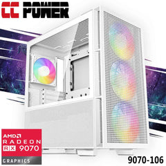 Cc Power 9070 106 Gaming Pc New Intel Core Ultra 5 K Series 14 Cores W/ Amd Radeon 9070 16gb Ddr6 & Liquid Cooler