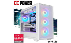 Cc Power 9070 108 Gaming Pc New 9gen Amd Ryzen 9 9900x 12 Cores W/ Amd Radeon 9070 16gb Ddr6 & Ddr5 Memory & Liquid Cooler