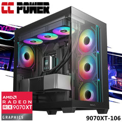 Cc Power 9070xt 106 Gaming Pc New Intel Core Ultra 7 K Series 20 Cores W/ Amd Radeon Rx 9070 Xt 16gb Gddr6 & Liquid Cooler
