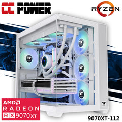 Cc Power 9070xt 112 Gaming Pc New 9gen Amd Ryzen 9 7950x 16 Cores W/ Amd Radeon Rx 9070 Xt 16gb Gddr6 & Liquid Cooler , White Edition