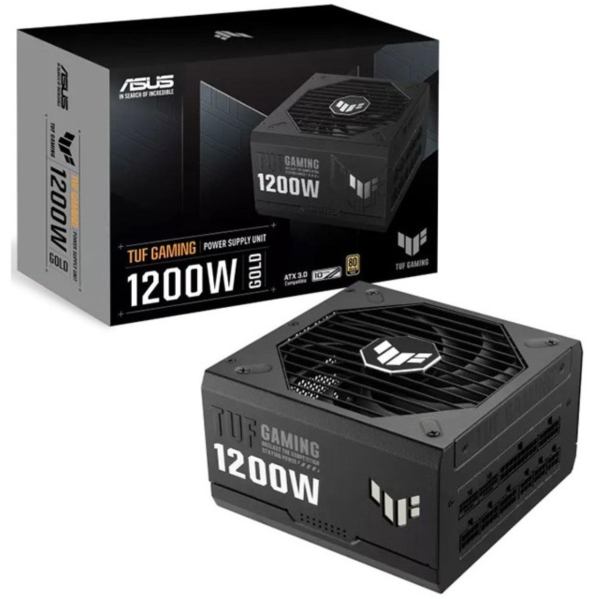 ASUS TUF GAMING 1200W -ATX 3.0- 80 Plus Gold Fully Modular Power Supply w- -12VHPWR- PCIE 5.0 Connector - TUF-GAMING-1200G -