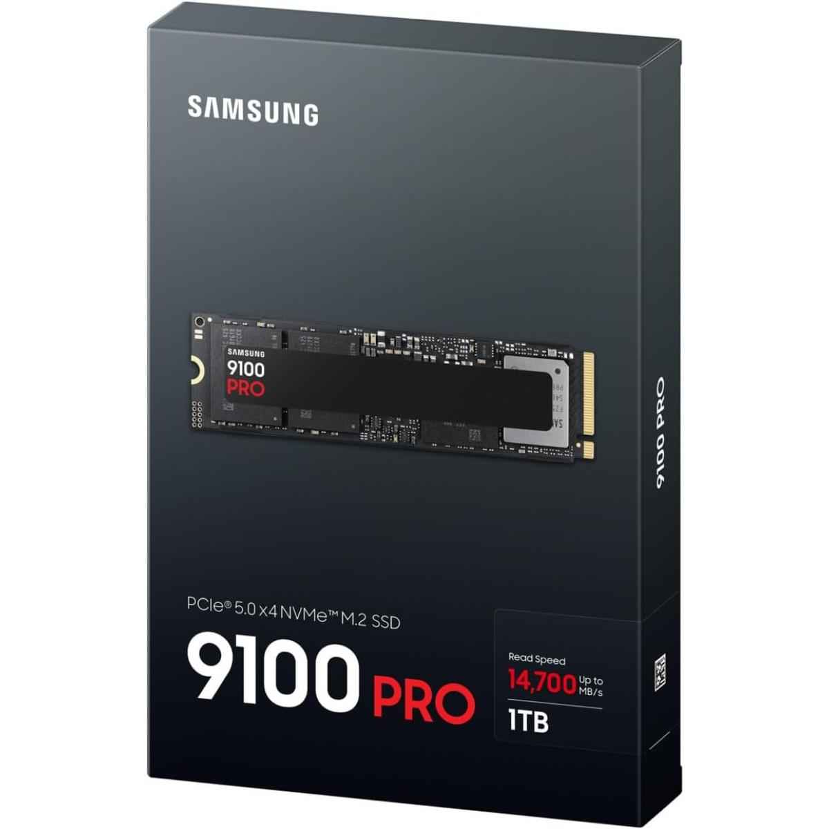 Samsung 9100 Pro 1tb Internal Ssd , Pcie 5.0 X4, Nvme 2.0, Up To 14,800 Ssd Designed For Professionals And Gamers, Compatible With Pc And Playstation 5