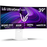 LG 39GX90SA-W UltraGearβ’ Smart 39β OLED Curved 800R 2K 240Hz 0.03ms HDR True Black 400 webOS 24 AI Picture & Sound G-SYNC Compatible HDMI 2.1 & USB C Adjustable Stand - White