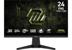 MSI MAG 245F X24 – 23.8" Flat Rapid IPS FHD Gaming Monitor, 240Hz, 0.5ms Response, HDR Ready, FreeSync Premium, HDMI 2.0b & DisplayPort 1.2a - 3 Years Warranty