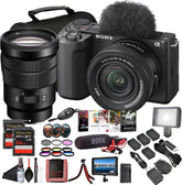 ZV-E10 II Mirrorless Vlogging Camera Kit with 16–50 mm OSS Lens – 26 MP APS-C Sensor | Sony 18-105mm Lens, 4K Monitor, Pro Mic, 2 x 64GB Memory Card and More