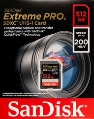 Sandisk 512GB SD Extreme Pro SDXC UHS-I Memory Card Works with Sony ZV-E10, A7 IV, ZV-E10 II Alpha Camera (SDSDXXD-512G-GN4IN) C10 Bundle with (1) Everything But Stromboli Micro & SD 3.0 Card Reader