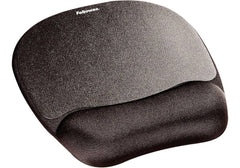 Fellowes Memory Foam Mouse Pad with Wrist Rest, Black