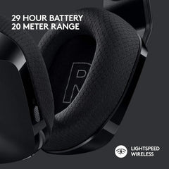 Logitech G733 Lightspeed Wireless Gaming Headset, Suspension Headband, Lightsync RGB, Blue VO!CE Mic, PRO-G Audio β Black, Gaming Headset Wireless, PC, PS5, PS4, Switch Compatible