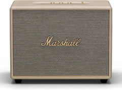 Woburn III Bluetooth Home Speaker - Loud Stereo Sound with Bass and Treble Controls | Plug-in Powered | Record Player Compatible | HDMI, RCA, 3.5 mm Aux Inputs - Cream
