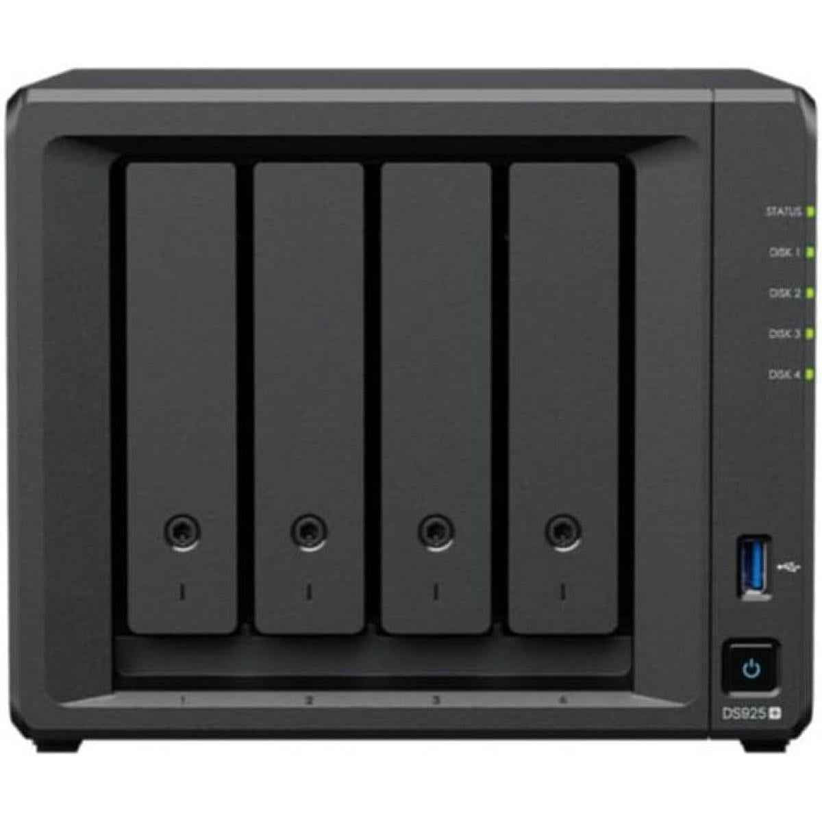 Synology Diskstation Ds925+ 4 Bay Diskless Nas Server W/amd Ryzen V1500b 4 Core Cpu & 4gb Ddr4 Ram