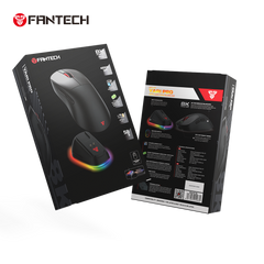 FANTECH WG14P Lightweight Wireless Gaming Mouse PAW3950 Sensor 8KHz Polling Mice With RGB Charging Dock For FPS Gamers