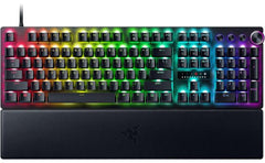 Razer Huntsman V3 Pro Esports Analog Optical Switches Razer Snap Tap Rapid Trigger Adjustable Auation Media Keys & Dial Doubleshot Pbt Keycaps Wrist Rest Black
