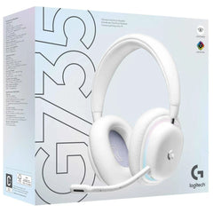 Logitech G735 Wireless Gaming Headset, 40mm Audio Drivers, 16 Hours Gaming Battery, 20 Meters Range, USB-C Charging Port, 38 Ohms Impedance, Dolby Atmos+ Windows Sonic, White