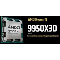 Amd Ryzen 9 9950x3d 16 Core 4.3ghz (5.7 Ghz Max Boost) 132mb Cache Am5 Desktop Processor , Tray - CompuMe