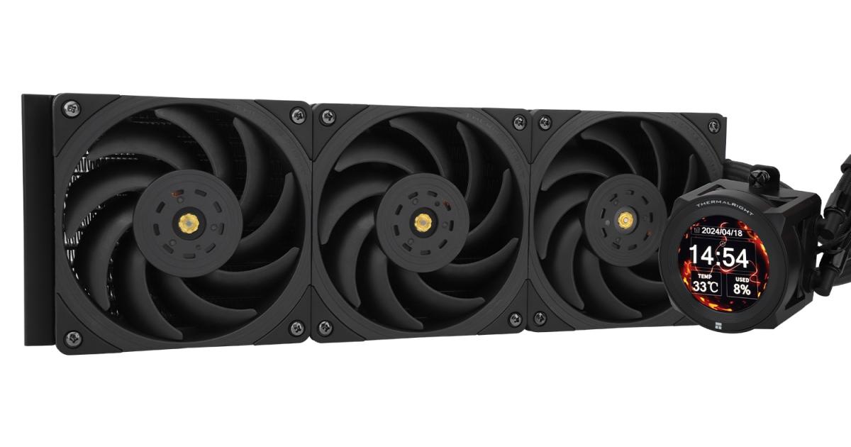Thermalright Core Vision 360 BLACK Non-RGB CPU Liquid Cooler w/ 2.1" IPS LCD Display, High Performance AIO w/ TL-B12