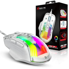 SHT Wired Gaming Mouse, 7200DPI, White - GM-319