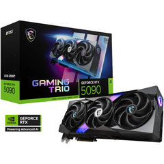 Msi Geforce Rtx 5090 Gaming Trio Oc 32gb Gddr7 512 Bit Memory, 2482 Mhz Boost Clock, 28 Gbps Memory Speed, 21760 Cuda Cores, Pci Express Gen 5