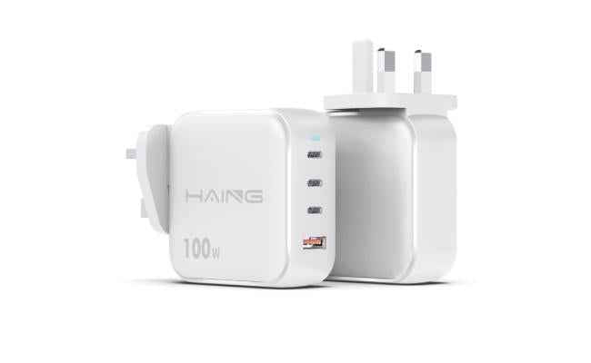 Haing Hi A091 4 Port USB Type C Gan Fast Charger Uk 100w