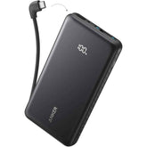 Anker Zolo Powerbank 10000mah 22.5w Fast Charging Power Bank With Built In Usb C Cable Black