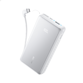 Anker Anker Zolo Power Bank (20K, 22.5W, Built-In USB-C Cable) White