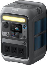 Anker SOLIX C300 Portable Power Station – 100W Solar Charging, Dark Gray
