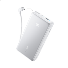 Anker Anker Zolo Power Bank (20K, 22.5W, Built-In USB-C Cable) White