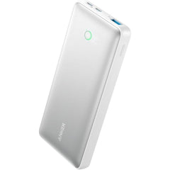 Anker 533 Power Bank10000mah Portable Charger-A1249 (PowerCore 25W) With 3 Port, 2 USB-C, 1 USB-A Fast Charging Battery Pack For iPhone Series, iPad, Samsung, Android and More - White