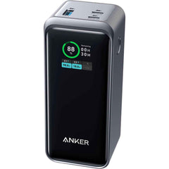 Anker 735 Prime 20,000mah 200w Power Bank, 65w Usb A Single Port Max, Smart Display, Aive Shield 2.0, Ultra Compa Dynamic Power, 3.0 Power Delivery, 100w 2 Usb C Port, Black