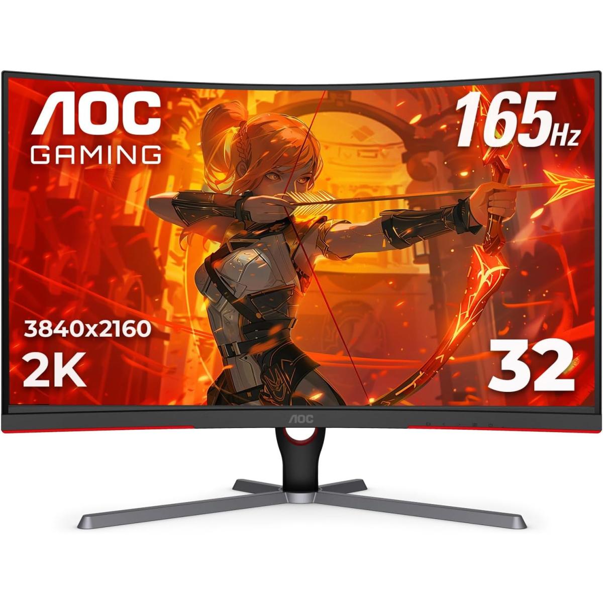 Aoc Cq32g3se 32" Wqhd 2k Curved 1000r 165hz 1ms Antiglare Low Blue Light Amd Freesync Premium W/ 2x Hdmi & Display Port Aoc Cq32g3se 32" Wqhd 2k Curved 1000r 165hz 1ms Antiglare Low Blue Light Amd Freesync Premium W/ 2x Hdmi & Display Port
